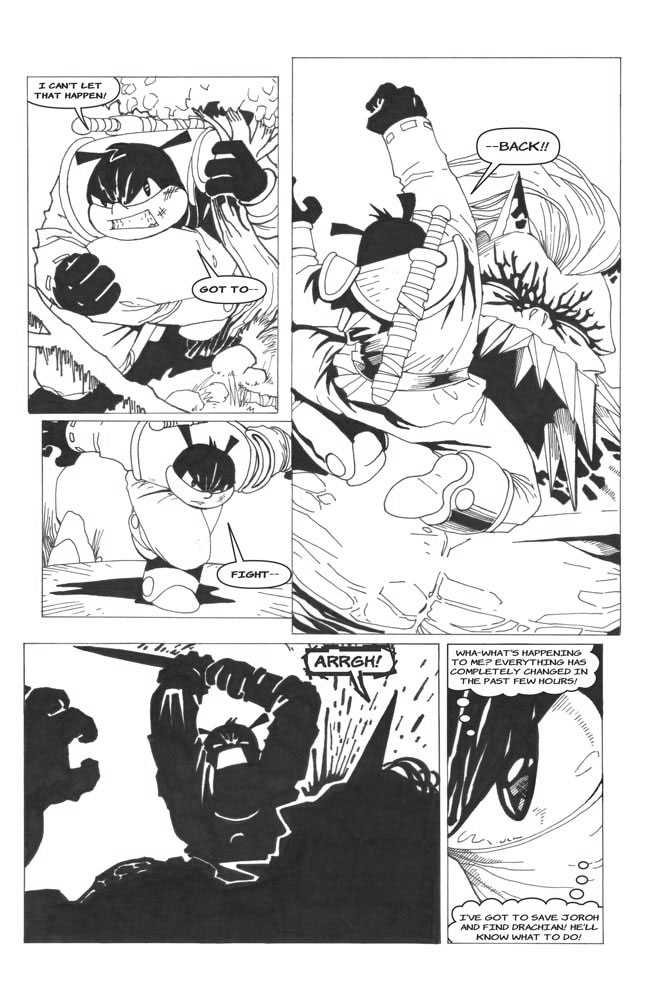 Angor, little wolf, action comic, fantasy fight scene, fantasy comics online, battle